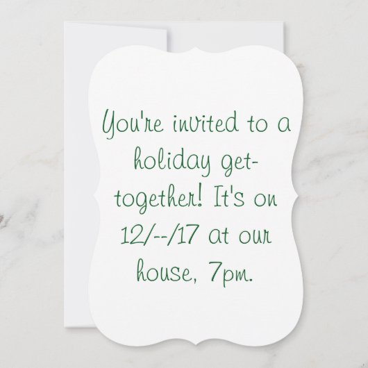 Der Schneemann schwindet Einladung (Rückseite)