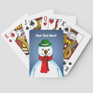 Der Schneemann und das schneereiche Wetter Spielkarten