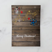 Der Schneemann und die Rentiere singen Frosty Karte (Innenseite)