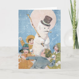 Der Schneemann von E. Dorothy Rees Feiertagskarte
