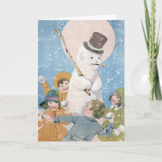 Der Schneemann von E. Dorothy Rees Feiertagskarte