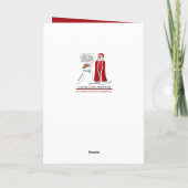 Der Schneemann, Weihnachten Karte (Rückseite)