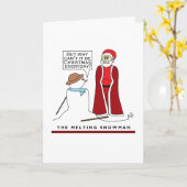 Der Schneemann, Weihnachten Karte (Gelbe Blume)