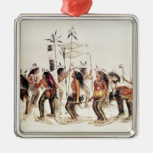 Der Schneeschuh-Tanz Silbernes Ornament