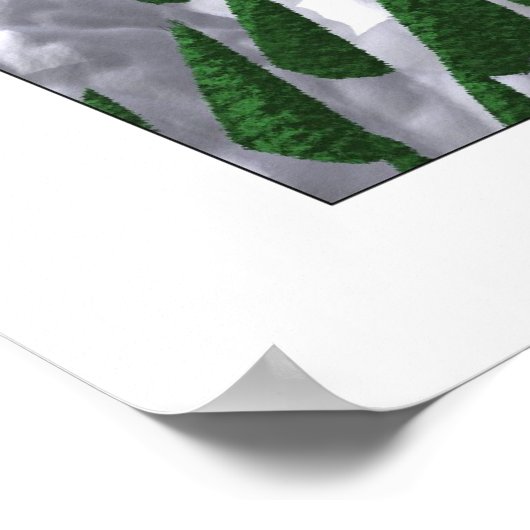 Der Schneeschuhfahrer Poster (Ecke)