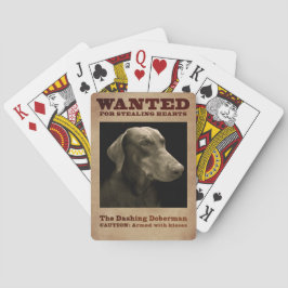 Der schneidige Dobermann Spielkarten