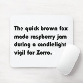 Der schnelle braune Fox aus Himbeere.. T-Shirt Mousepad (Mit Mouse)