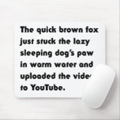 Der schnelle braune Fox steckt einfach fest.. T -  Mousepad (Mit Mouse)
