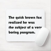 Der schnelle braune Fuchs.. Bohrer-Pangram-T - Shi Mousepad (Mit Mouse)