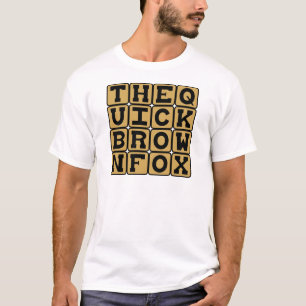 Der schnelle braune Fuchs, Pangram-Subjekt T-Shirt