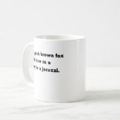 Der schnelle braune Fuchs.. Sinti und Roma Jacuzzi Kaffeetasse (Vorderseite Links)