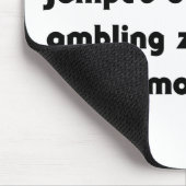 Der schnelle braune Fuchs sprang über.. T - Shirt  Mousepad (Ecke)