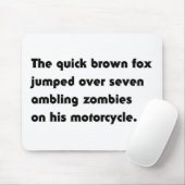 Der schnelle braune Fuchs sprang über.. T - Shirt  Mousepad (Mit Mouse)