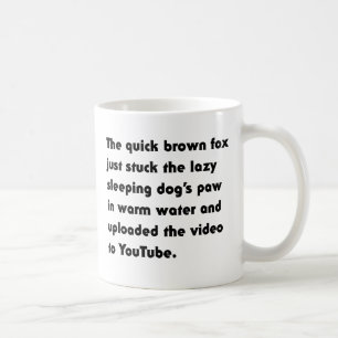 Der schnelle braune Fuchs steckte einfach... Pangr Kaffeetasse