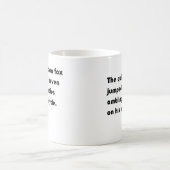 Der schnelle BrownFox gesprungen über… Pangram T - Kaffeetasse (Mittel)