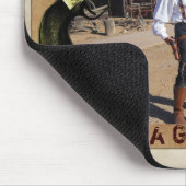 Der schnelle Cowboy zeichnen Friedensstifter Mousepad (Ecke)