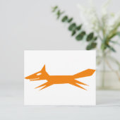 Der schnelle Orangenfox Postkarte (Stehend Vorderseite)