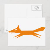 Der schnelle Orangenfox Postkarte (Vorne/Hinten)
