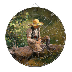 Der schnitzende Junge (von Winslow Homer) Dartscheibe