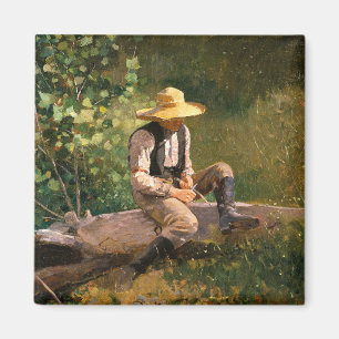 Der schnitzende Junge (von Winslow Homer) Magnet