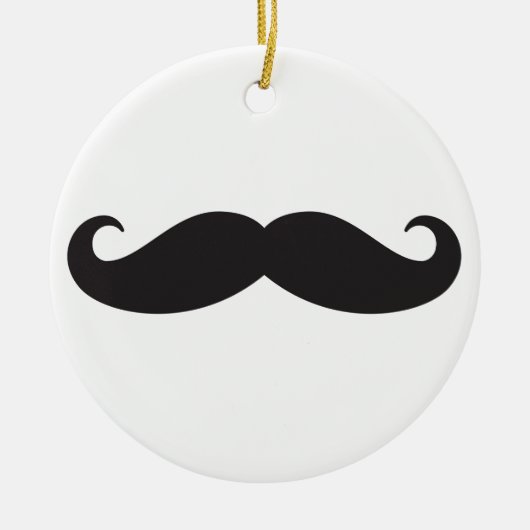 Der Schnurrbart Keramik Ornament (Vorne)