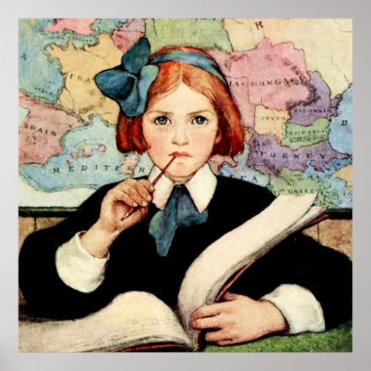 Der Scholar von Jessie Willcox Smith Poster (Vorne)