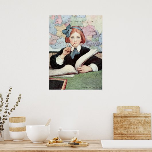 Der Scholar von Jessie Willcox Smith Poster (Küche)