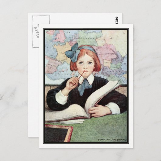 Der Scholar von Jessie Willcox Smith Postkarte (Vorne/Hinten)