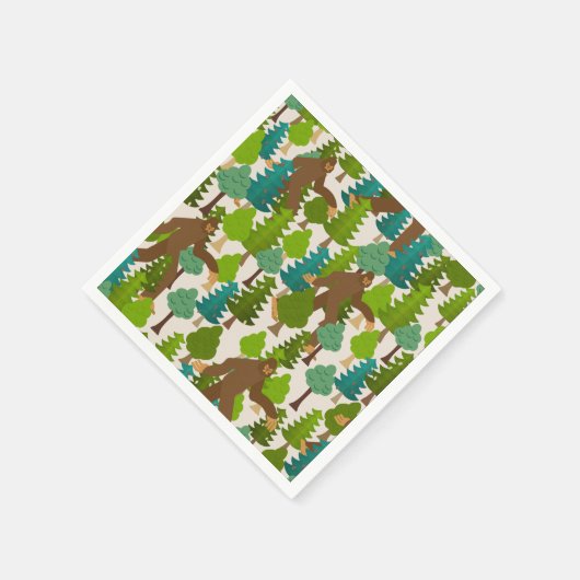 Der schöne Bigfoot im Wald Serviette (Ecke)