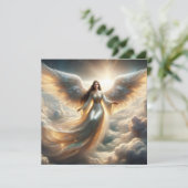 Der schöne Engel in den Wolken Karte (Stehend Vorderseite)