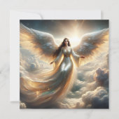 Der schöne Engel in den Wolken Karte (Vorderseite)