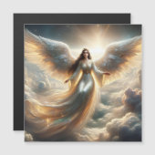 Der schöne Engel in den Wolken Magnetkarte (Vorne/Hinten)