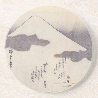Der schöne Fujisan in Japan, circa 1800s Sandstein Untersetzer