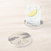 Der schöne Fujisan in Japan, circa 1800s Sandstein Untersetzer (Seite)