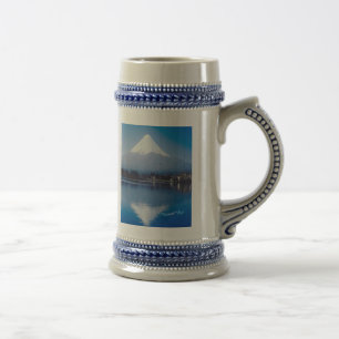 Der schöne Fujisan in Japan, Stein Bierglas