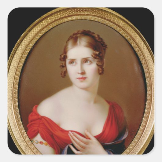 Der schöne Grieche Quadratischer Aufkleber (Vorderseite)