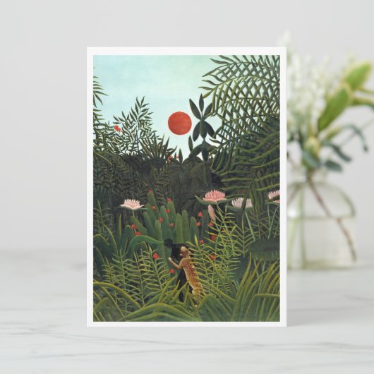 Der schöne Henri Rousseau-Jungfrau-Wald Einladung (Stehend Vorderseite)