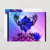 Der Schöne in Purple Postkarte (Vorne/Hinten)