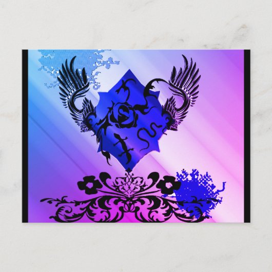 Der Schöne in Purple Postkarte (Vorderseite)