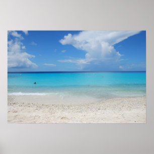 Der schöne Kenepa Grandi Strand von Curaçao Poster