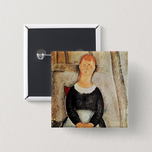 Der schöne Lebensmittelhändler Button (Vorne & Hinten)