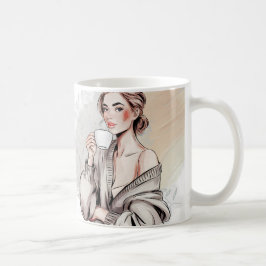 Der schöne Morgen beginnt mit der Tasse des Kaffee
