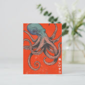 Der schöne Oktopus Einladungspostkarte (Stehend Vorderseite)