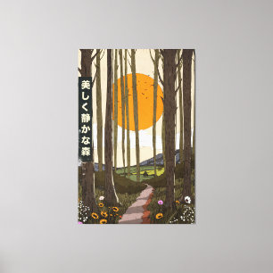 Der schöne, ruhige Wald Leinwanddruck