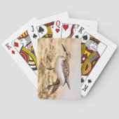 Der schöne Sandpiper-Vogel im Sand Spielkarten (Rückseite)