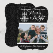 Der schöne schwarze Kronleuchter Urlaub Feiertagskarte (Vorne/Hinten)