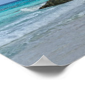 Der schöne Strand von Great Guana Cay Poster (Ecke)