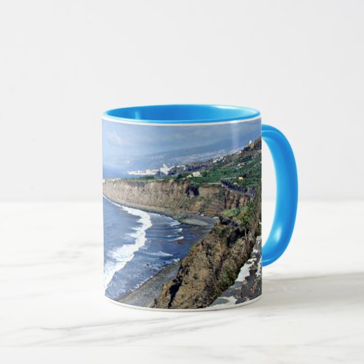 Der schöne Strand von Teneriffa (Spanien) Tasse (VorderseiteRechts)