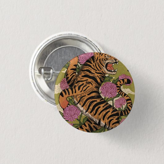 Der schöne Tiger Button (Vorne & Hinten)