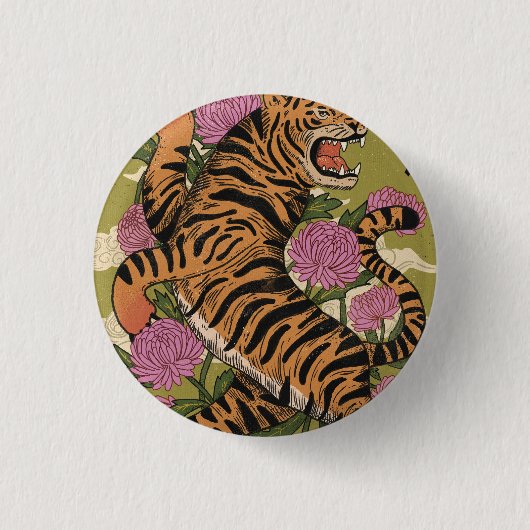 Der schöne Tiger Button (Vorderseite)